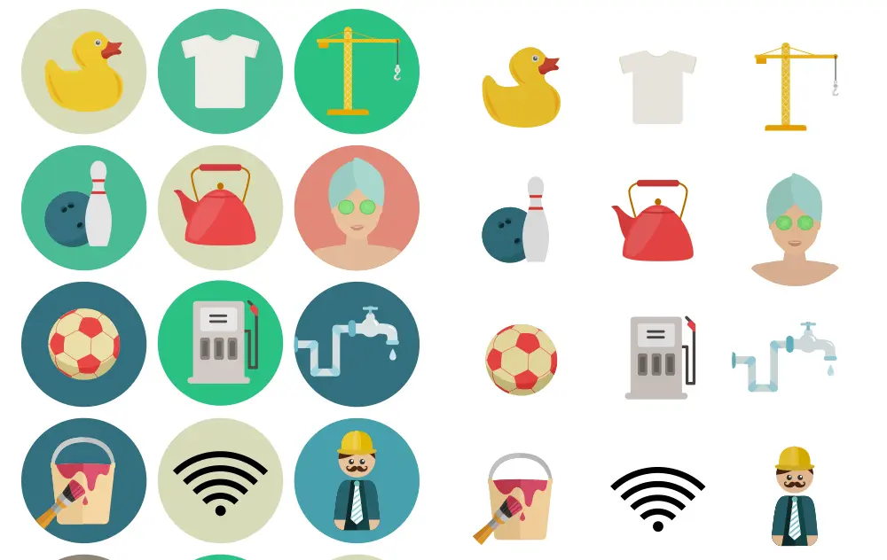 Flat icon set large preview opt