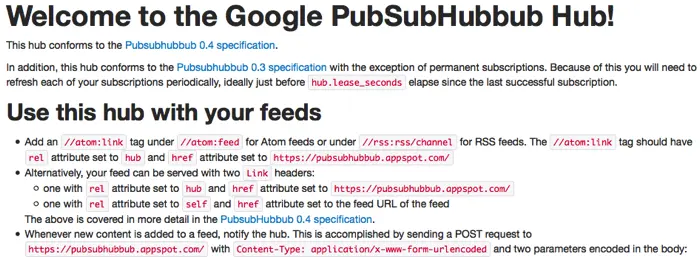 GooglePubsubhubbub Hub